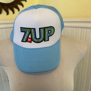 7Up Blue & White Trucker Hat Adjustable Snapback Cap